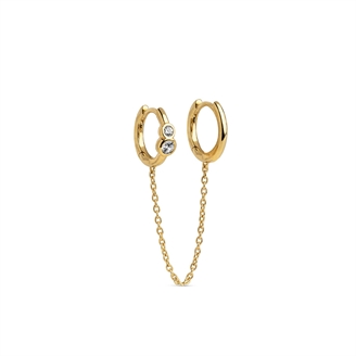 Enamel Copenhagen Nova Chain One Piece Hoops Guld